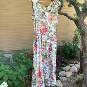 Vintage 90’s floral cotton sundress size Medium